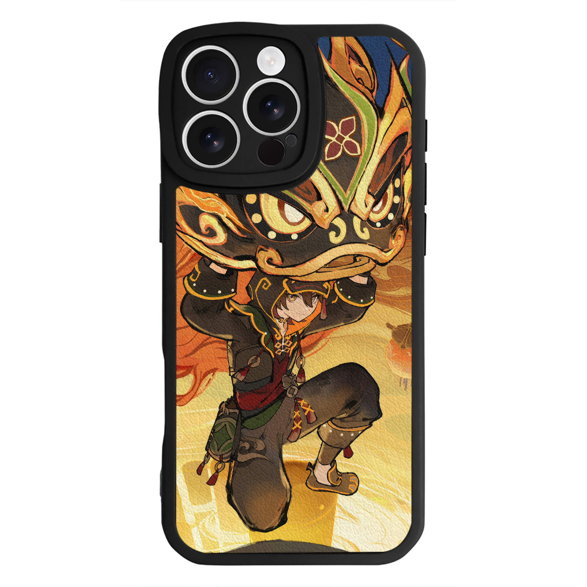 げんし神 genshin 【iPhone 16シリーズ対応】シリコンスマホケース（レザー調） 材質：シリコン